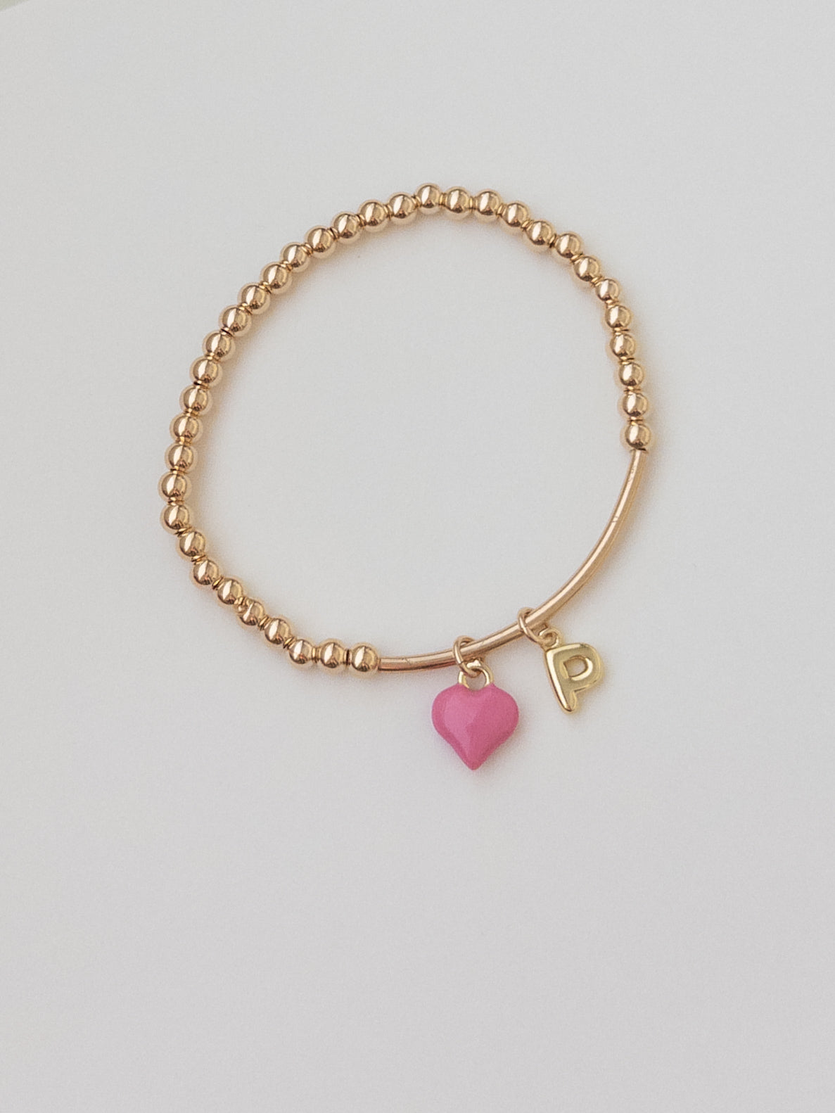 Gold Bar Heart Bracelet
