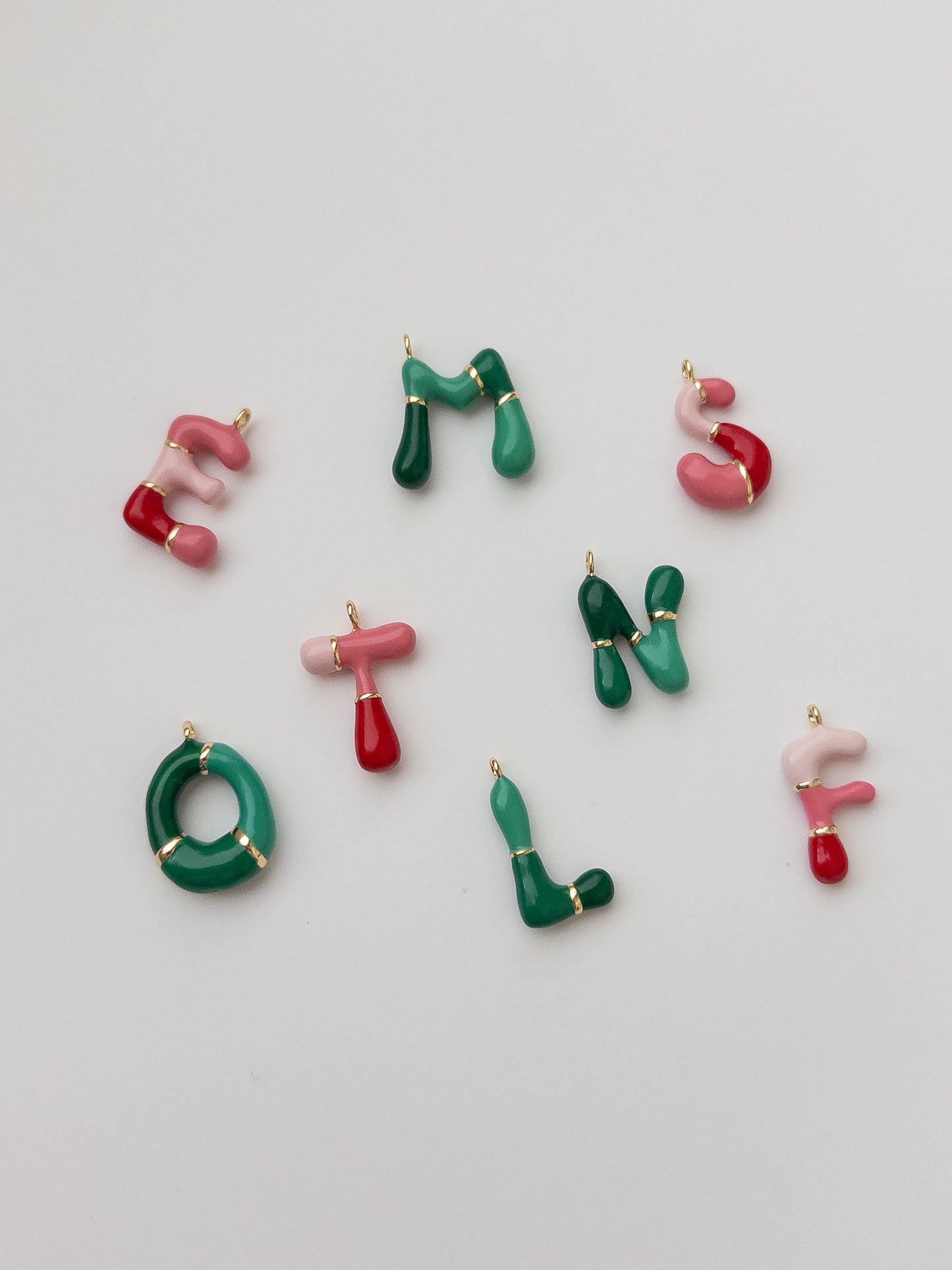Pink Bubble Letter Necklace