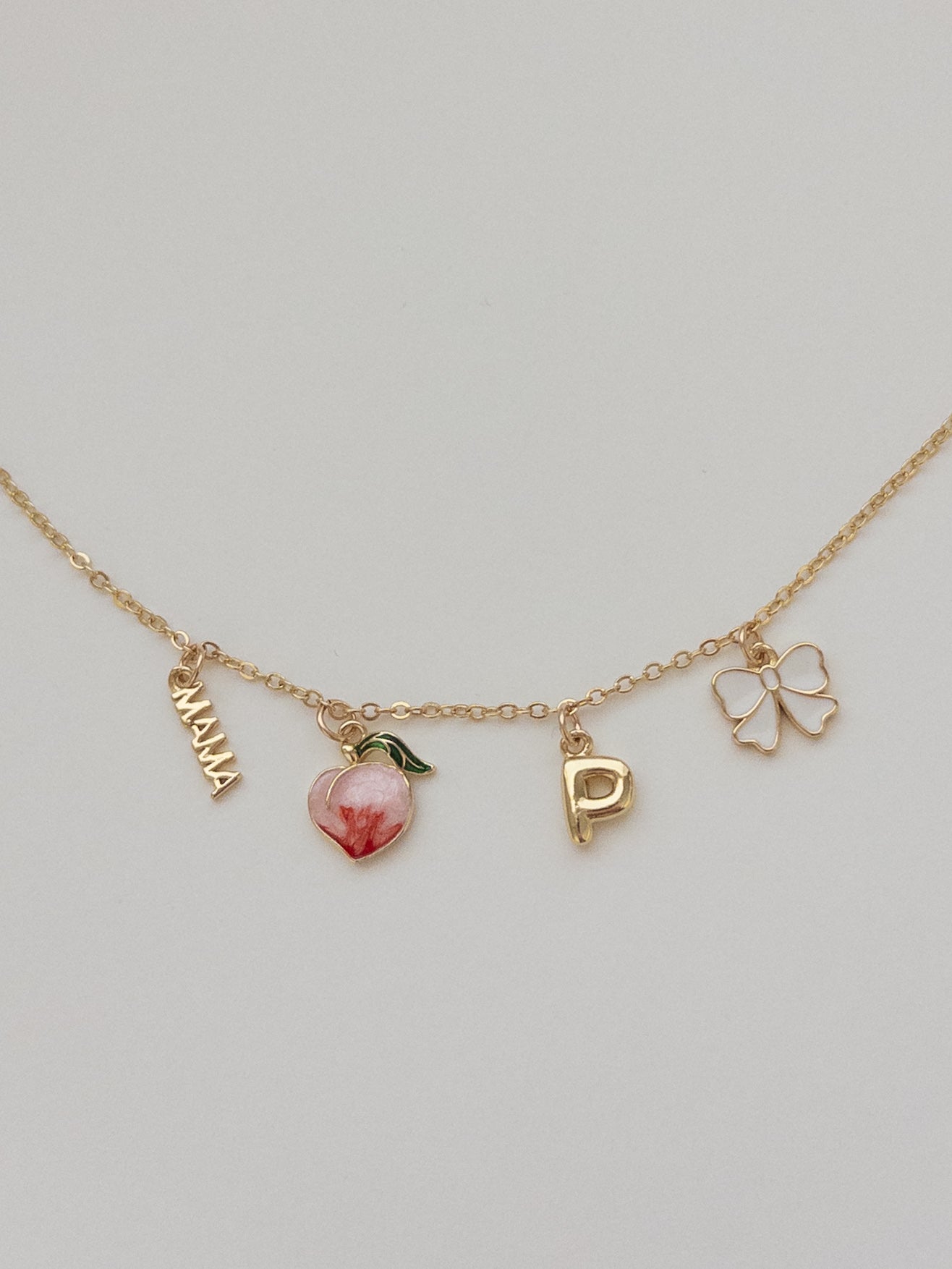 Just Peachy Charm Necklace