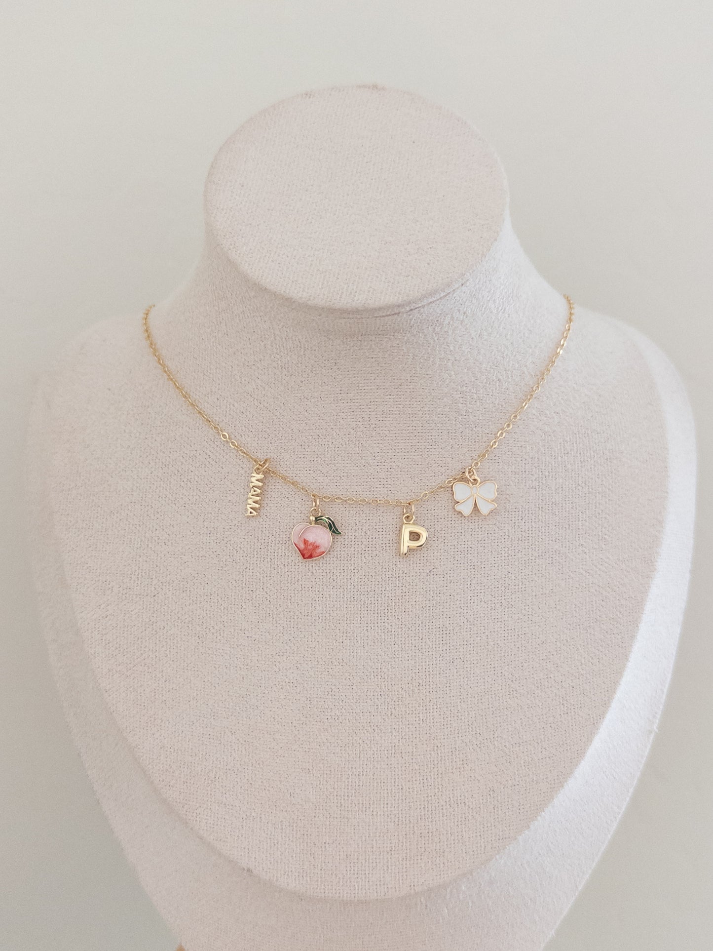 Just Peachy Charm Necklace