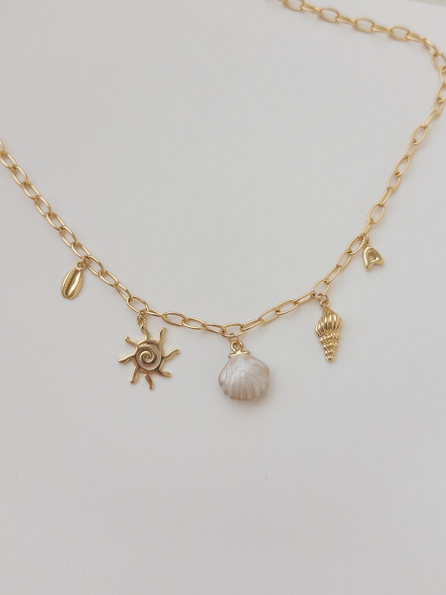 Neutral Summer Charm Necklace