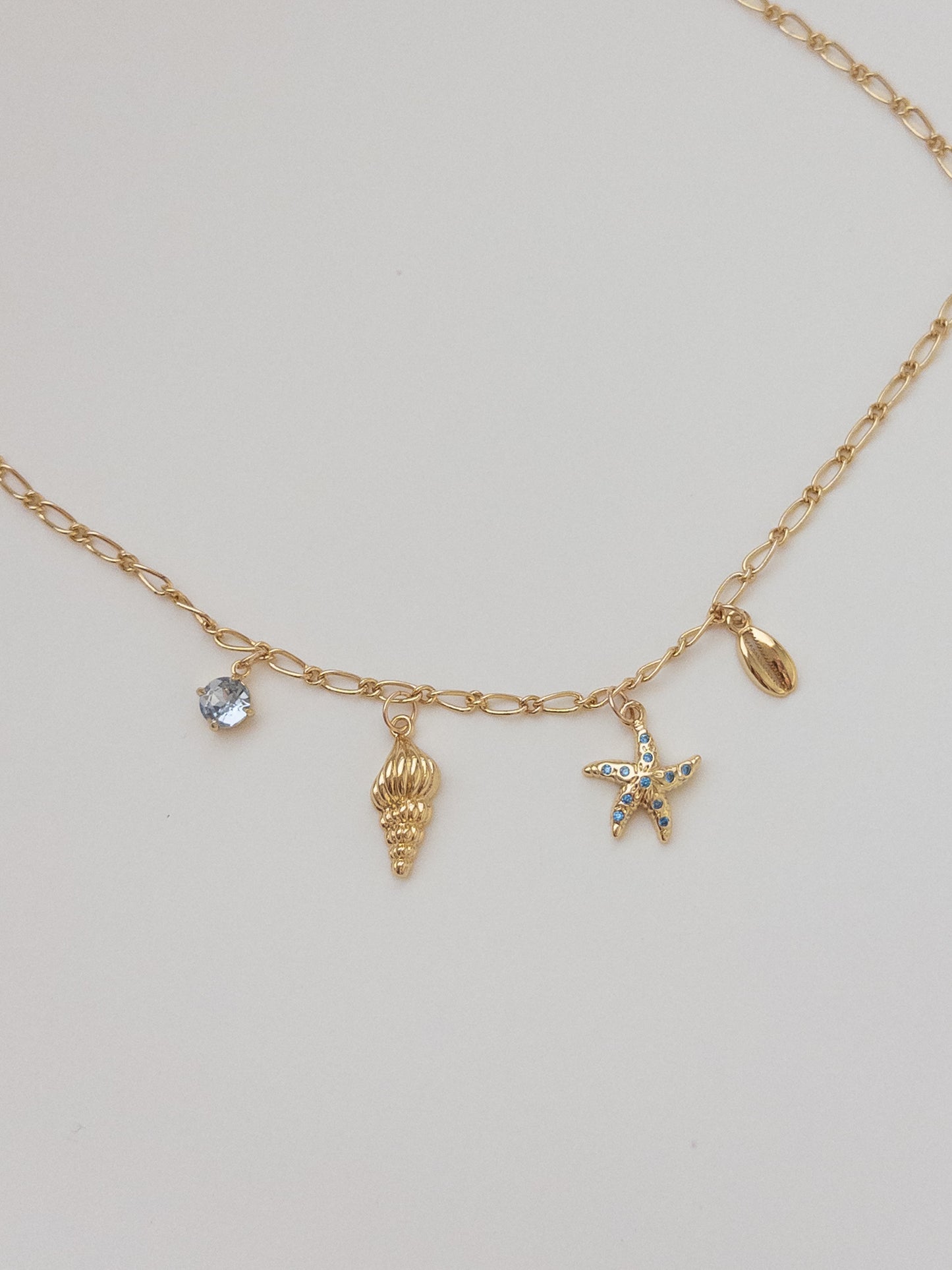 Sea Blue Charm Necklace