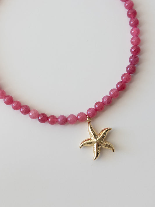 Pink Starfish Necklace