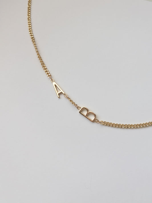 Initial Curb Chain Necklace