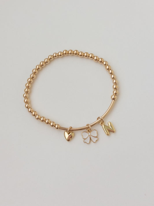 Gold Bar Bow Bracelet
