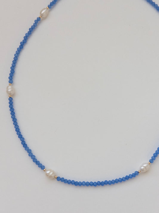 Blue Pearl Necklace