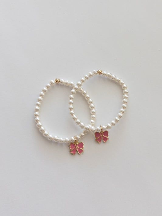 pearly bow bracelet