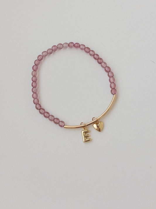 Gold Bar Initial Bracelet