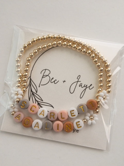 Daisy Name Bracelet