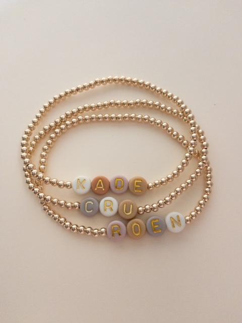 Neutral Gold Filled Name Bracelet