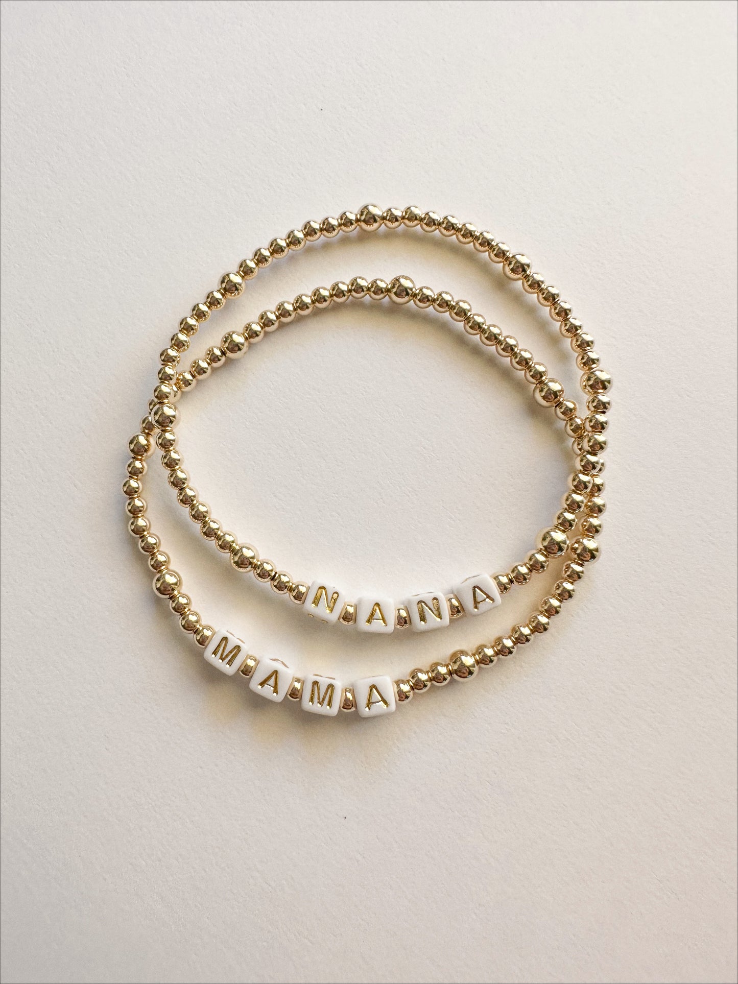 Gold Filled Square Name Bracelet