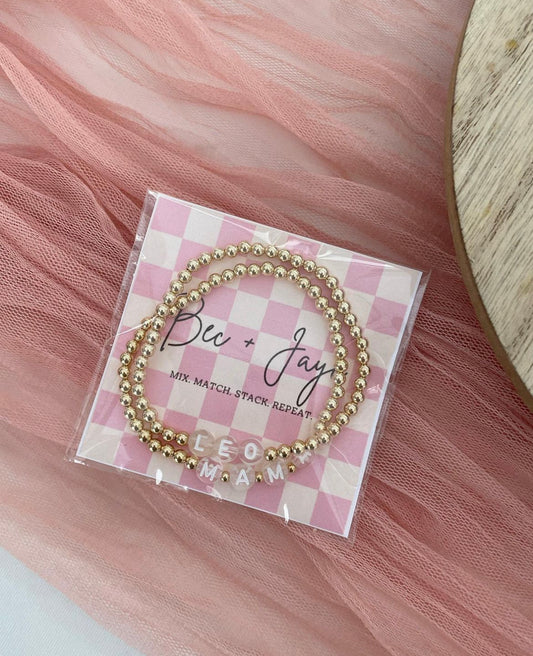 Clear Gold Filled Name Bracelet