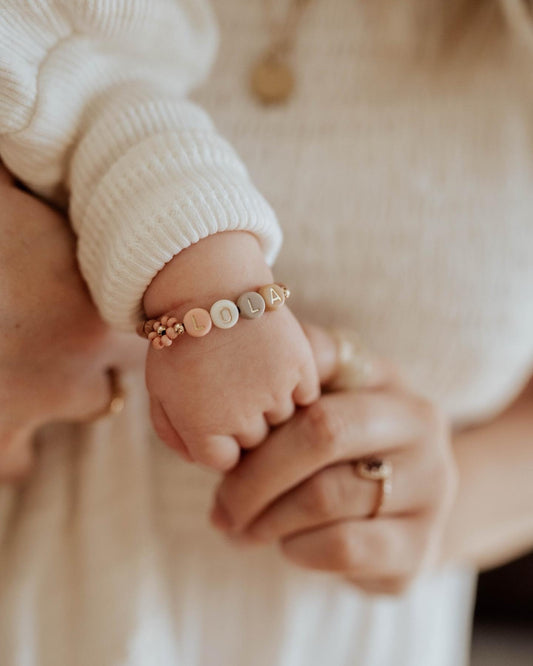 Floral Rosewood Name Bracelet